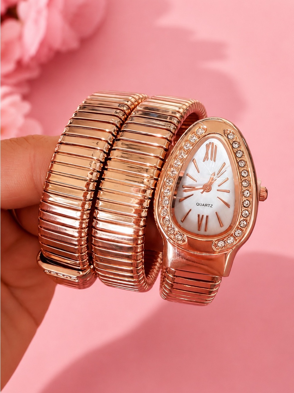 Serpenti Rose Gold Snake Wrap Elegant Watch